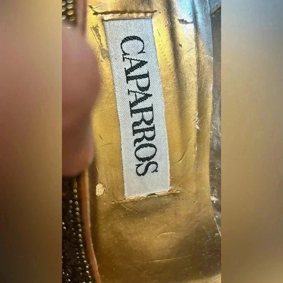 VINTAGE** Caparros  Tan / Brown Sequin - Picture 4 of 11